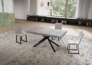 Tavolo Allungabile 160-264x90x74 cm Niket Cemento Gambe Antracite