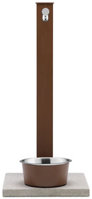 Fontana a Colonna Rubinetto Temporizzato con Base e Vaschetta Abbeveratoio Belfer 42/REX-P Ruggine