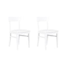 Set 2 Sedie 44x45xH82 cm in Similpelle Monaco Bianco