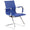 Chaise d'attente de bureau en faux cuir Tosini Dallas Blue