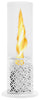 Cheminée de Table au Bioéthanol Ø20x49,5 cm en Acier et Verre Blanc