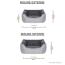 Cuccia per Cani e Gatti Doubleface in Poliestere Love Grigio Chiaro Varie Misure