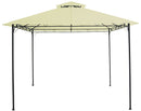 Gazebo da Giardino 3x3m in Acciaio e Poliestere Ecrù