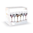 Set 6 Calici Chic in Vetro VdE Tivoli 1996 Trasparente e Silver