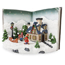 Villaggio Natalizio 31x19x21 cm Libro Grigio con Luci Suoni Movimento