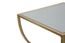 Porta Telefono Twisty Square 30x30x80 cm in Ferro e Specchio e MDF Oro