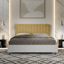 Letto Matrimoniale Kaia Ocra Varie Misure