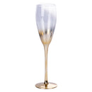 Set 2 Bicchieri da Champagne Très Chic Flûte in Vetro VdE Tivoli 1996 Gold e Silver 