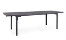 Tavolo Allungabile da Esterno 180-240x90 cm in Acciaio e HDPE Sarita Antracite  
