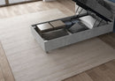 Letto Singolo Demas Testata Dritta  Cemento Varie Misure