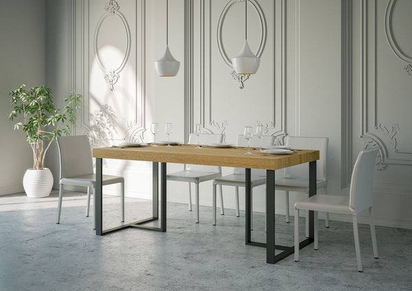 sconto Tavolo 180x90x76 cm Apollo Fix Quercia Naturale