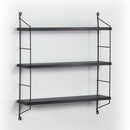 Mensola Neelix con 3 ripiani neri 60x15x68 cm nero 