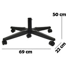 Base per Albero di Natale Universale con Ruote 69x22x50 cm in Plastica Nero      