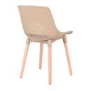 Set 4 Sedie in Polipropilene 46x81x47 cm Gambe in Faggio Nest Tortora