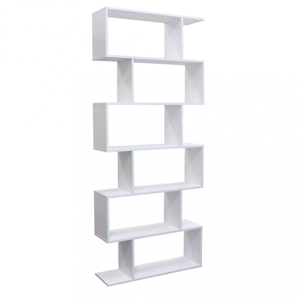 Bibliothèque Alana 80x23,5x190,5 h cm en aggloméré bilaminé blanc prezzo