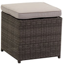 Set Tavolo + Sedie da Giardino in Polyrattan Atlanta Grigio