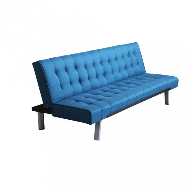 sconto Canapé-lit Barry 178x80x71 cm en tissu bleu chiné