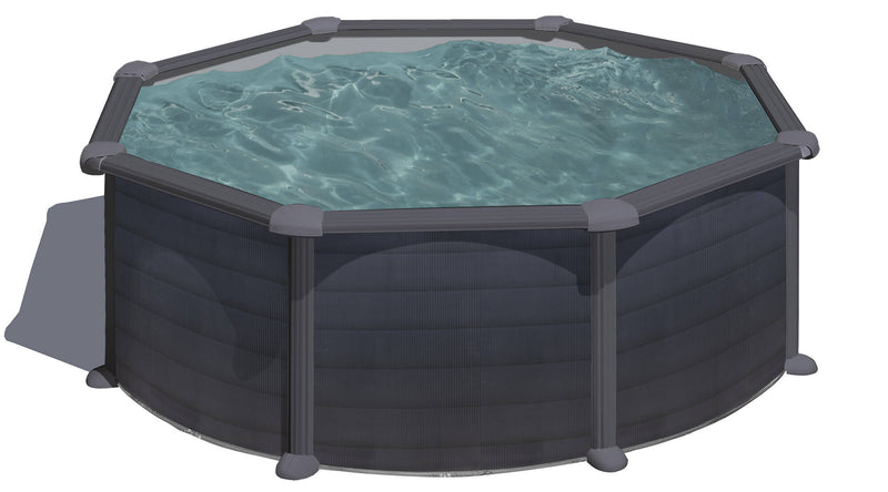 Piscina Rotonda Fuori Terra Ø350xh132 cm in Acciaio e PVC Gre Granada