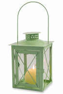 Lanterna da Giardino in Metallo e Vetro 15x15x21 cm Soriani Acqua Marina