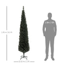 Albero di Natale Artificiale 195 cm 390 Rami Design Alto e Stretto Verde 