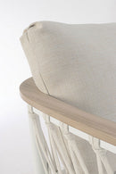 Divano da Giardino 3 Posti con Cuscini 205x75x85h cm in Alluminio e PP Fenix Vapor 
