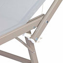 Lettino Prendisole da Giardino 181x60xH39 cm in alluminio ecru Bagnino