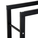 Portalegna Legnaia in Ferro 60x25x100 cm da Interno Max 100Kg  Nero