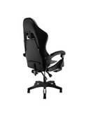 Sedia Gaming con Poggiapiedi in Similpelle Bianco