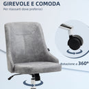 Sedia da Ufficio Operativa 56x63x85-95 cm in Tessuto in Microfibra Grigio