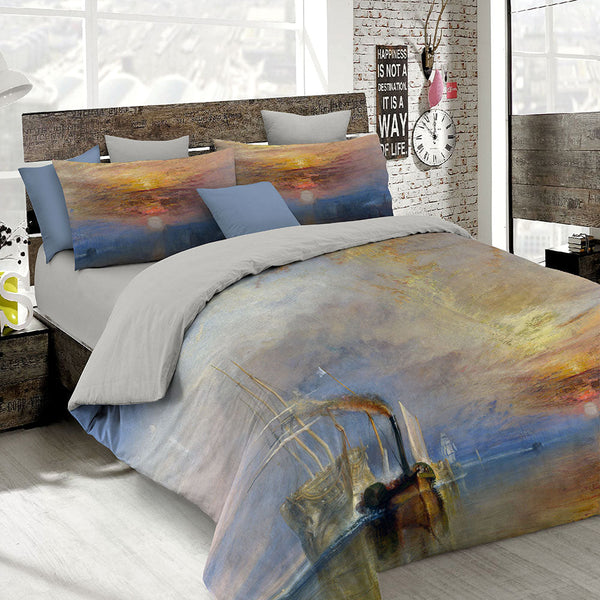 Housse de couette avec imprimé sur le sac double et les taies d'oreiller online