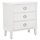 Comò Shine 81x84x40 cm in Legno MDF e Metallo Bianco