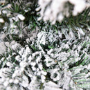 Albero di Natale Artificiale Innevato 150 cm 464 Rami e 28 Pigne Verde e Bianco 