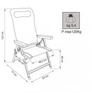 Poltrona Ischia 77x63x122 h cm in Textilene Azzurro