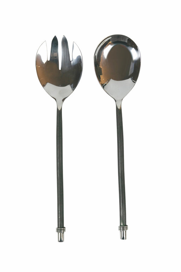 acquista Set de 2 Couverts à Salade Acier VdE Tivoli 1996 Noir Materia