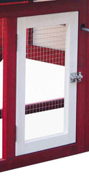 Pollaio da Giardino 152x62x92 cm Per 3 Galline in Legno Rosso e Bianco