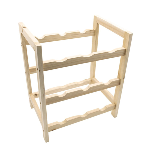 Espositore portabottiglie vino da 9 posti cantinetta in legno chiaro sconto