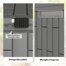 Baule da Giardino 114L in Resina Impermeabile e Anti UV con Chiusura a Chiave, 56x44x54 cm, Grigio      
