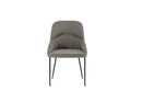 Set 4 Sedie Ginevra 54x63x89 cm in Tessuto Easy-Clean Grigio Chiaro       