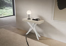 Consolle Allungabile 90-196x40x77 cm Saki Small Cashmere Gambe Bianche 