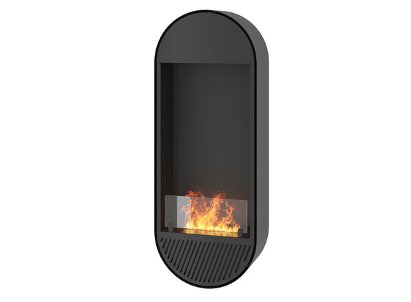 prezzo Camino a Bioetanolo da Parete 50x25x130 cm Incyrcle Slim Vert Nero