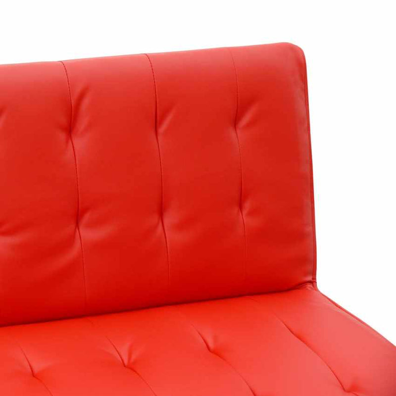 Divano Letto 175x80x73 cm in Similpelle Rosso