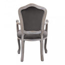 Poltrona Charlene in Velluto Taupe 55x51x100 h cm in Legno Tortora
