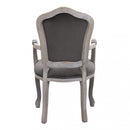 Poltrona Charlene in Velluto Taupe 55x51x100 h cm in Legno Tortora