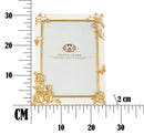 Cornice Flosh 25,8x2x30,5 cm in Poliresina e Vetro Crema e Oro