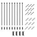 Recinto per Cani a 8 Pannelli Modulabili 164x164x60 cm da Interno ed Esterno in Acciaio Nero  