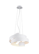 Lampada a Sospensione da Interno  E27 in Metallo Bianco Opaco