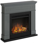 Camino Elettrico da Pavimento Effetto Fiamma 1500W Tagu Larsen Grigio Scuro