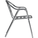 Poltrona Impilabile Double 55x60x79 h cm in Alluminio Grigio