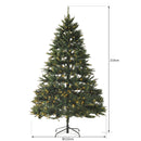 Albero di Natale Artificiale 210 cm 700 Luci LED Verde 
