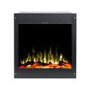 Camino Elettrico da Incasso 60x127x16,5 cm Effetto Fiamma 1500W Gangs 49 Nero